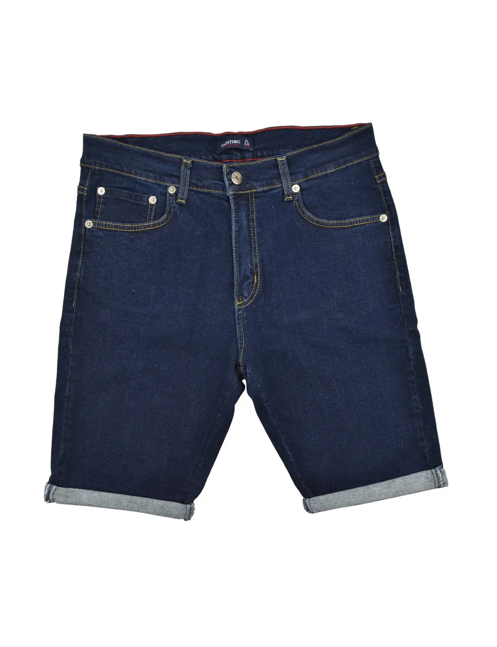 Bermuda Jean à revers bleu marine 8818
