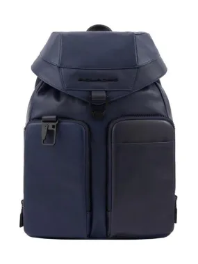Piquadro Finn  Sac À Dos Pc 14", En Cuir Bleu - Achetez À Prix Outlet!